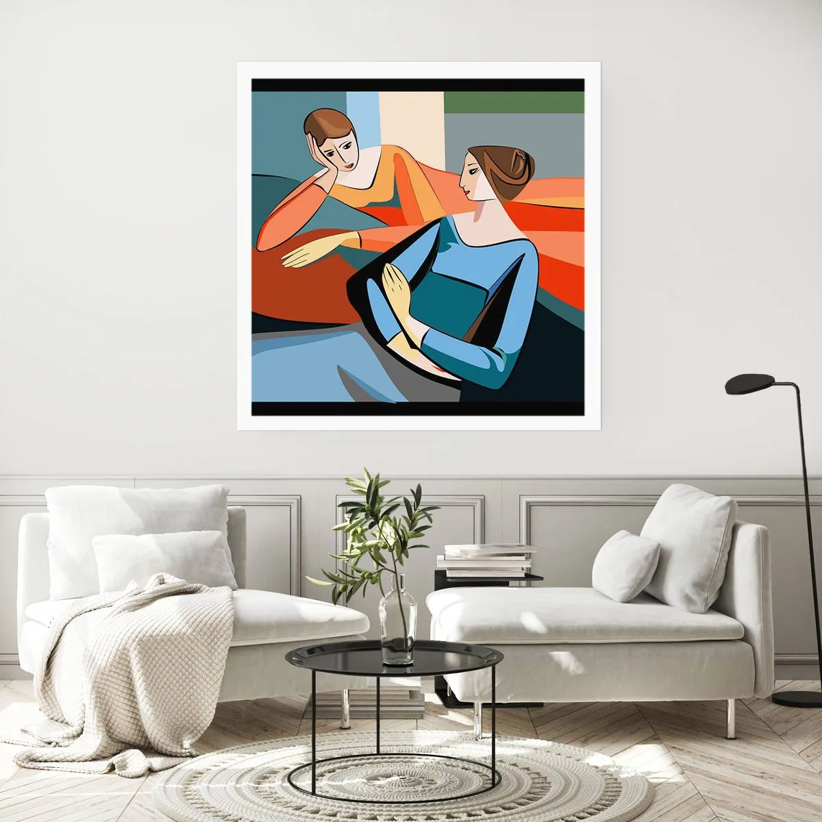 Affiche - Poster - Un moment de confiance - 50x50 cm