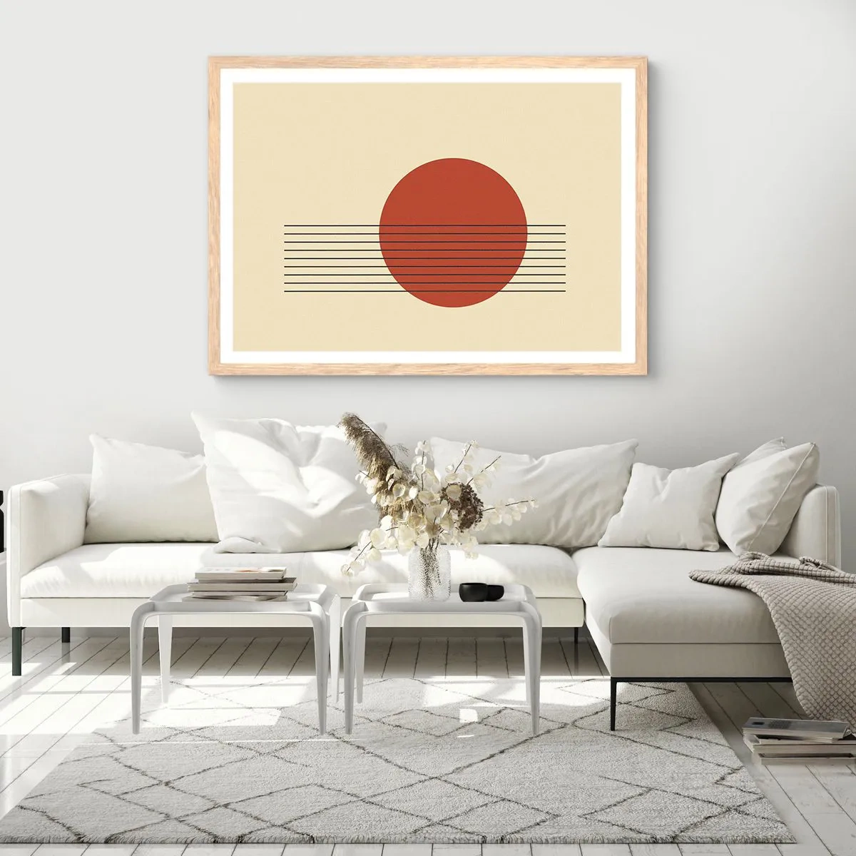 Affiche dans un chêne clair - Poster - Aux alentours et plus loin - 50x40 cm