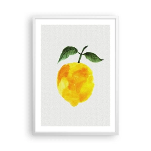 Affiche dans un cadre blanc - Poster - Comment reconnaitre le goût du soleil - 50x70 cm