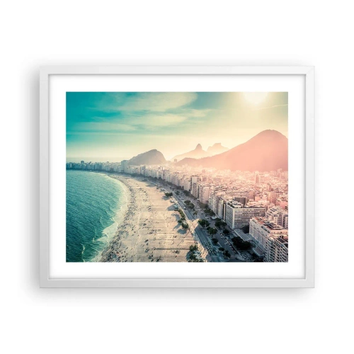 Affiche dans un cadre blanc - Poster - Vacances éternelles à Rio - 50x40 cm