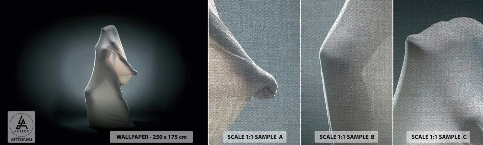 Échantillon de Papier Peint Premium Canvas - Une soif secrète - Femme, Danse, Morceau - 100x30 cm