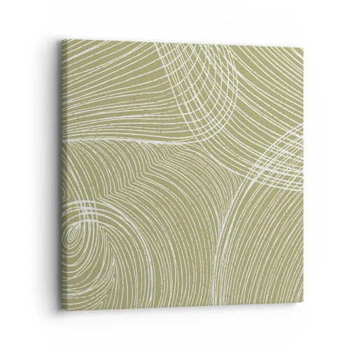 Impression sur toile - Image sur toile - Abstraction complexe de blanc - 30x30 cm