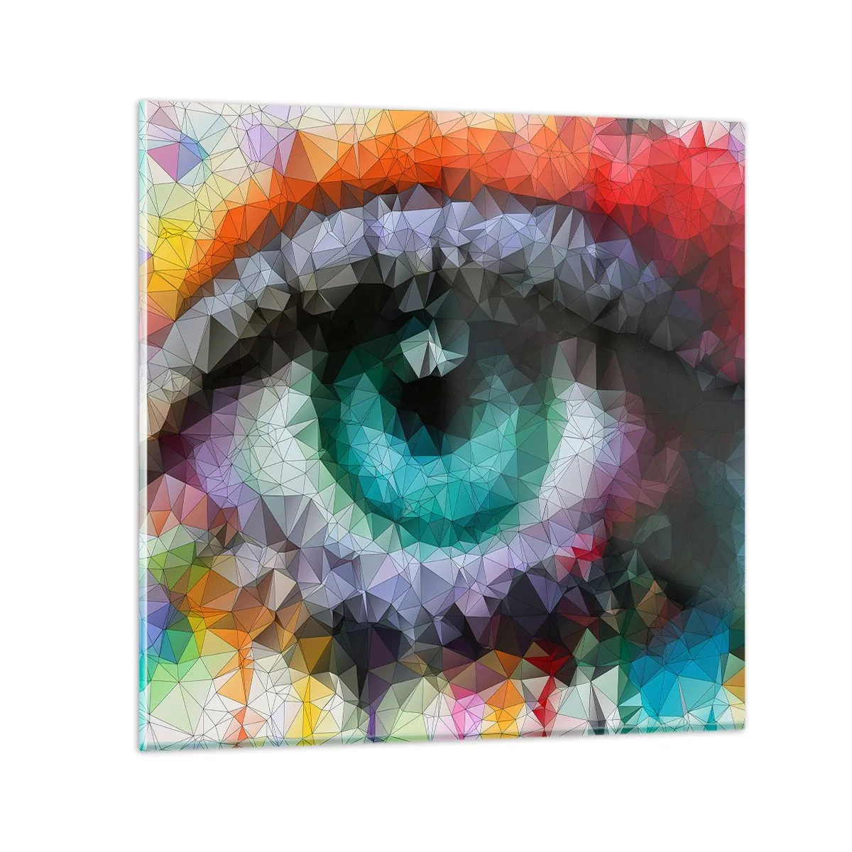 Impression sur verre - Image sur verre - Lueur cristalline des yeux - 60x60 cm