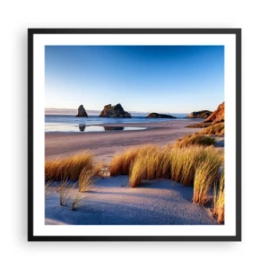 Affiche dans un cadre noir - Poster - Pour les chercheurs de paix - 60x60 cm