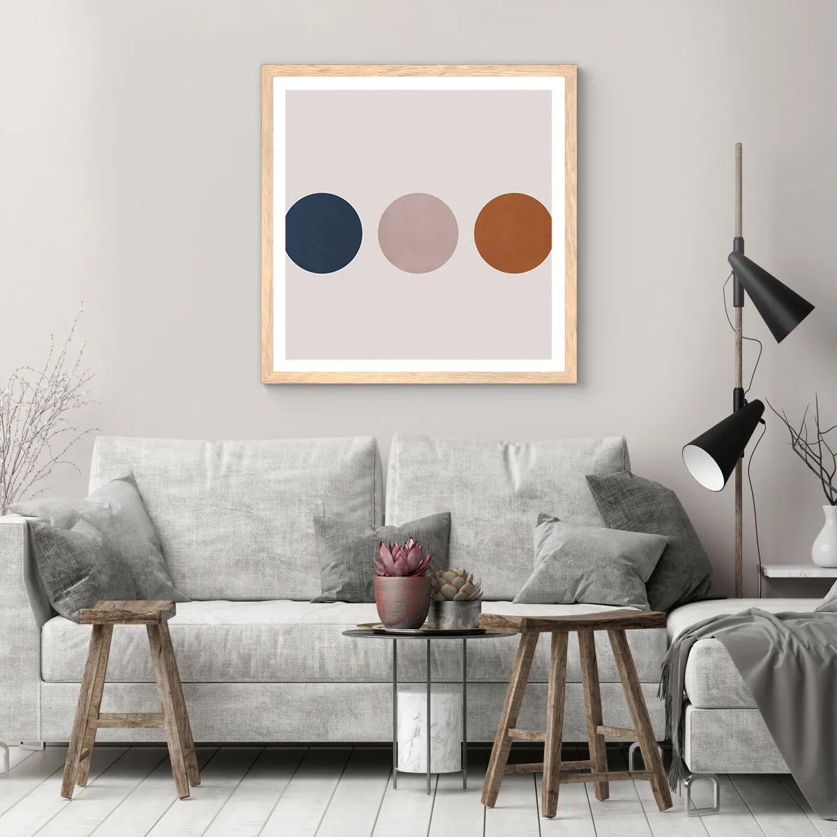 Affiche dans un chêne clair - Poster - Symbole d'excellence - 50x50 cm