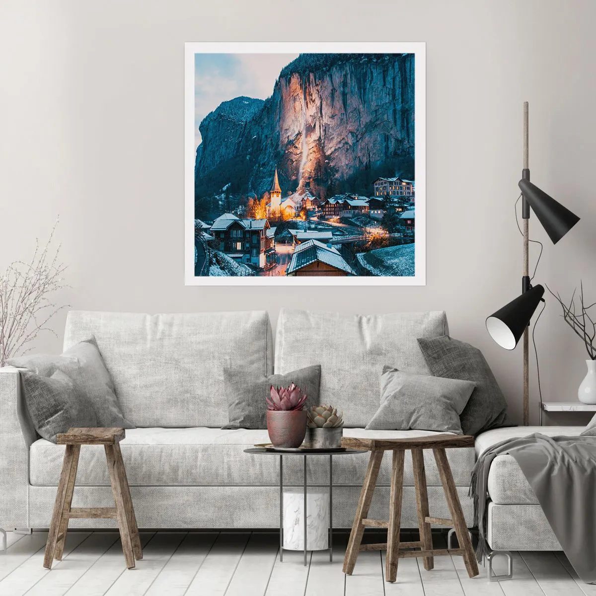 Affiche - Poster - Esprit brillant de l'hiver - 60x60 cm