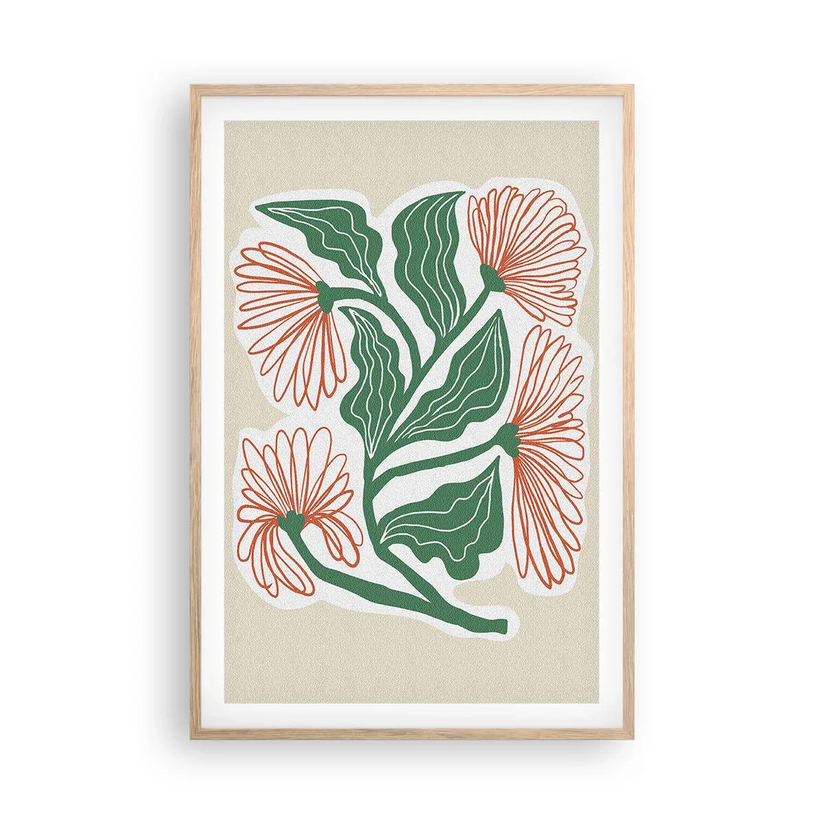 Affiche dans un chêne clair - Poster - Folk et moderne - 61x91 cm