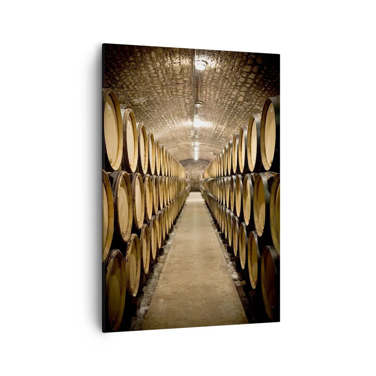 Impression sur toile - Image sur toile - Dans un sous-sol en brique - 70x100 cm