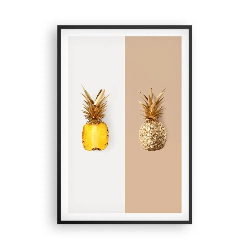 Affiche dans un cadre noir - Poster - Ananas pour nous - 61x91 cm