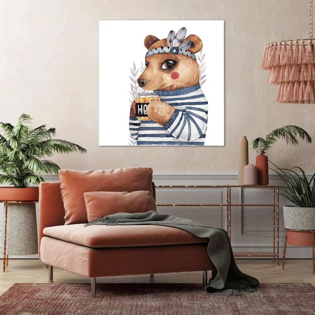 Impression sur toile - Image sur toile - Un nounours trop mignon - 30x30 cm