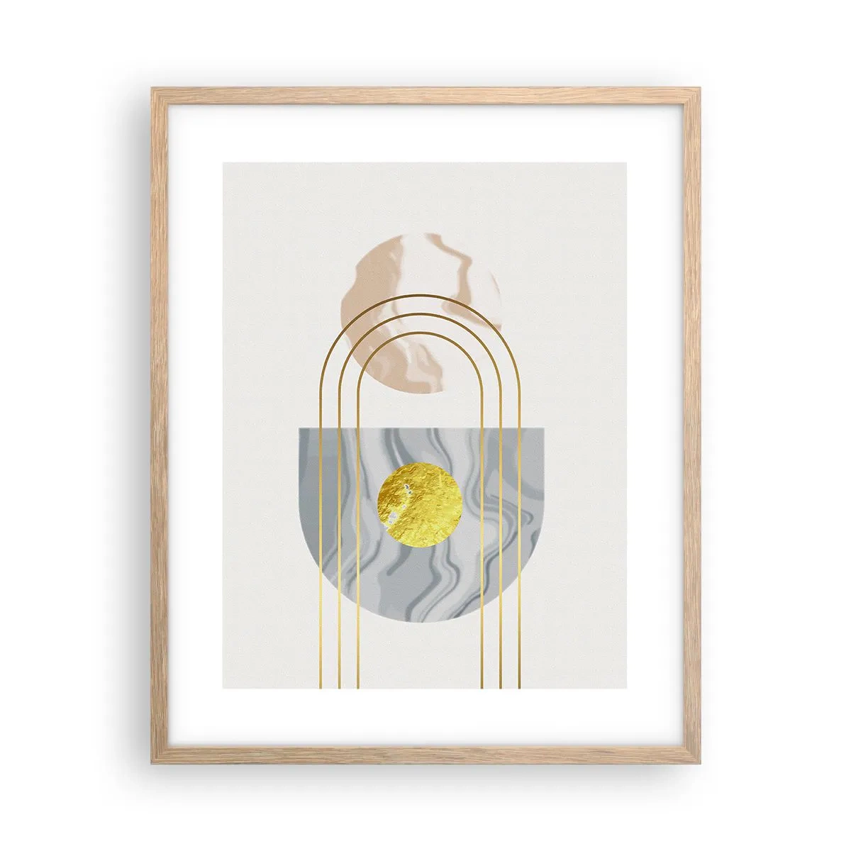 Affiche dans un chêne clair - Poster - Clareté et brillance - 40x50 cm