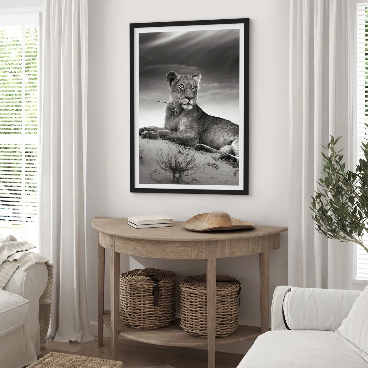 Affiche dans un cadre noir - Poster - La reine du désert reste - 70x100 cm