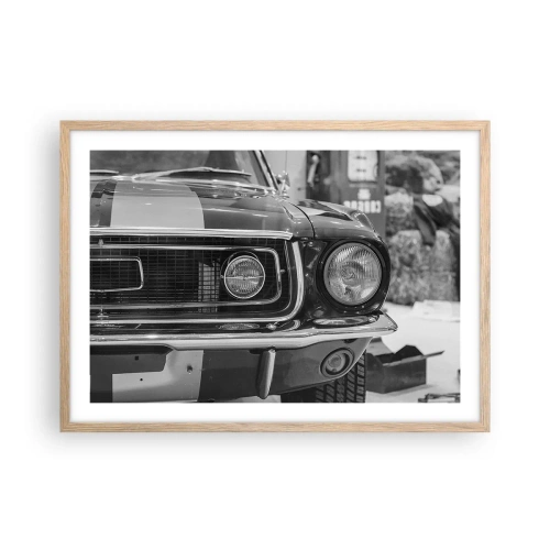 Affiche dans un chêne clair - Poster - Conduire dur - 70x50 cm