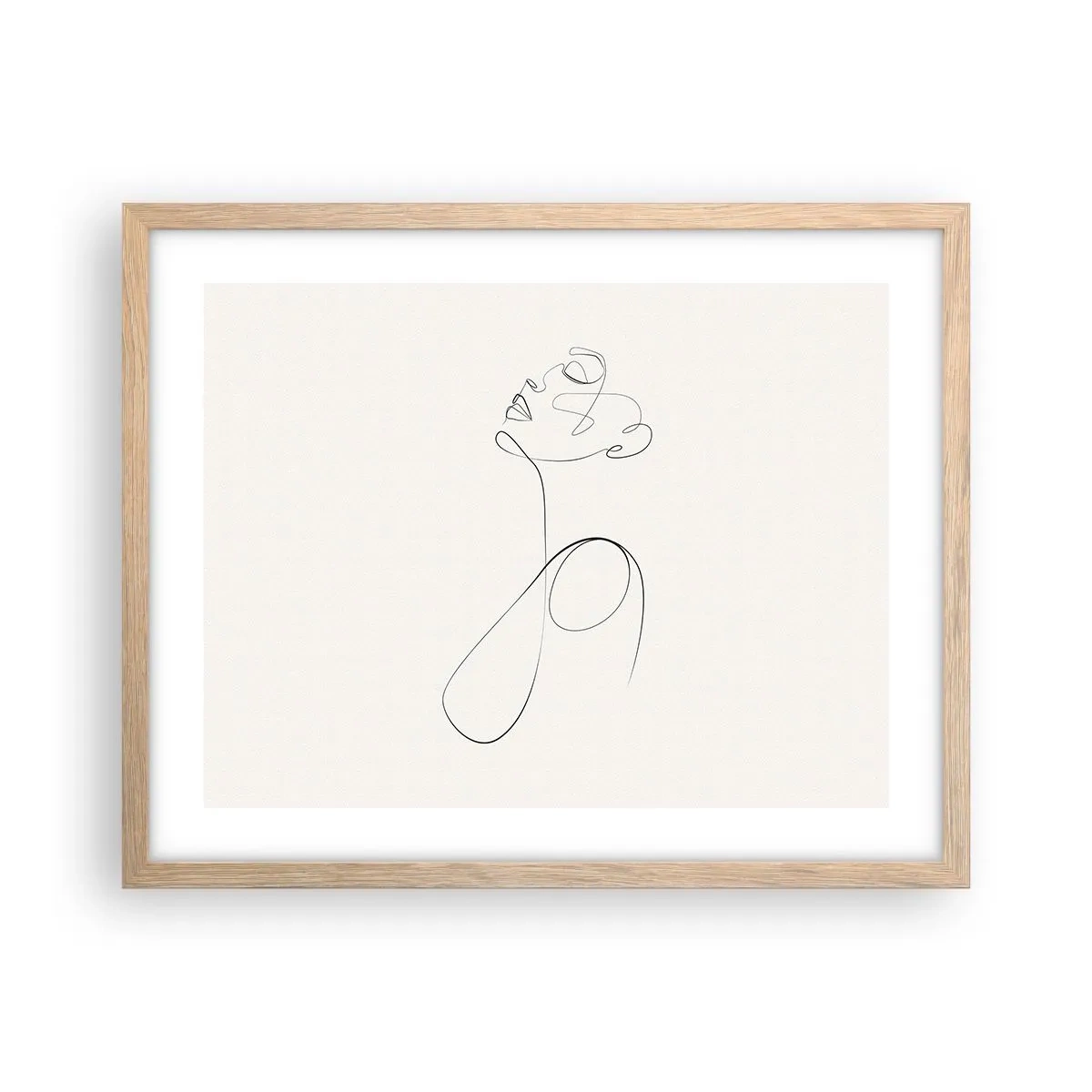 Affiche dans un chêne clair - Poster - En boucle dans les rêves - 50x40 cm