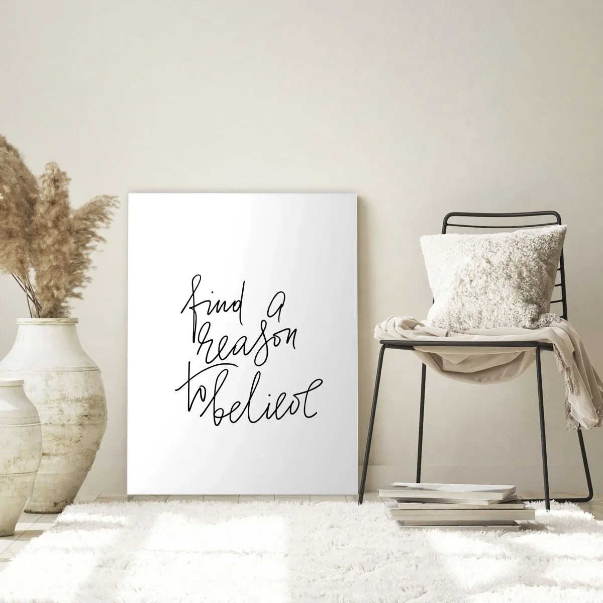 Impression sur verre - Image sur verre - Une citation motivante dans un style minimaliste - 70x100cm - C'est possible - Décoration murale moderne pour le salon et la chambre ARTTOR