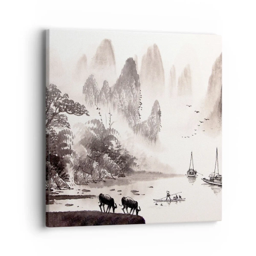 Impression sur toile - Image sur toile - Le quotidien exotique de l'Orient - 40x40 cm