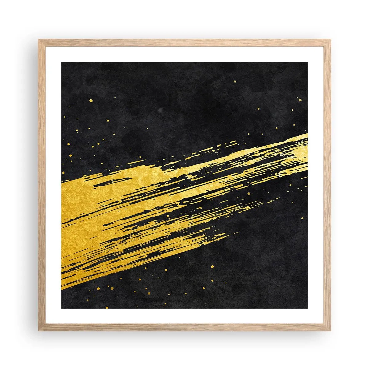 Affiche dans un chêne clair - Poster - Sautez dans l'hyperespace - 60x60 cm