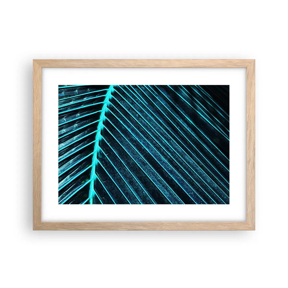 Affiche dans un chêne clair - Poster - Texture verte - 40x30 cm