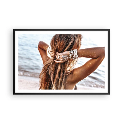 Affiche dans un cadre noir - Poster - La soeur de l'eau et du soleil - 91x61 cm