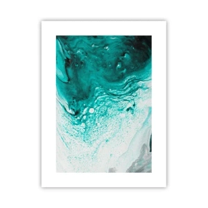 Affiche - Poster - Se fondre dans le bleu et le turquoise - 30x40 cm