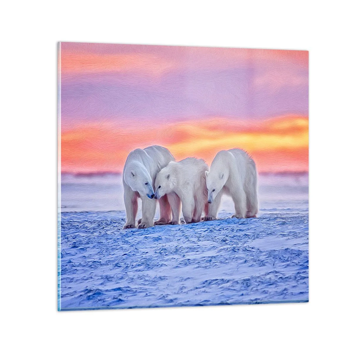 Impression sur verre - Image sur verre - La chaleur familiale suffit - 60x60 cm