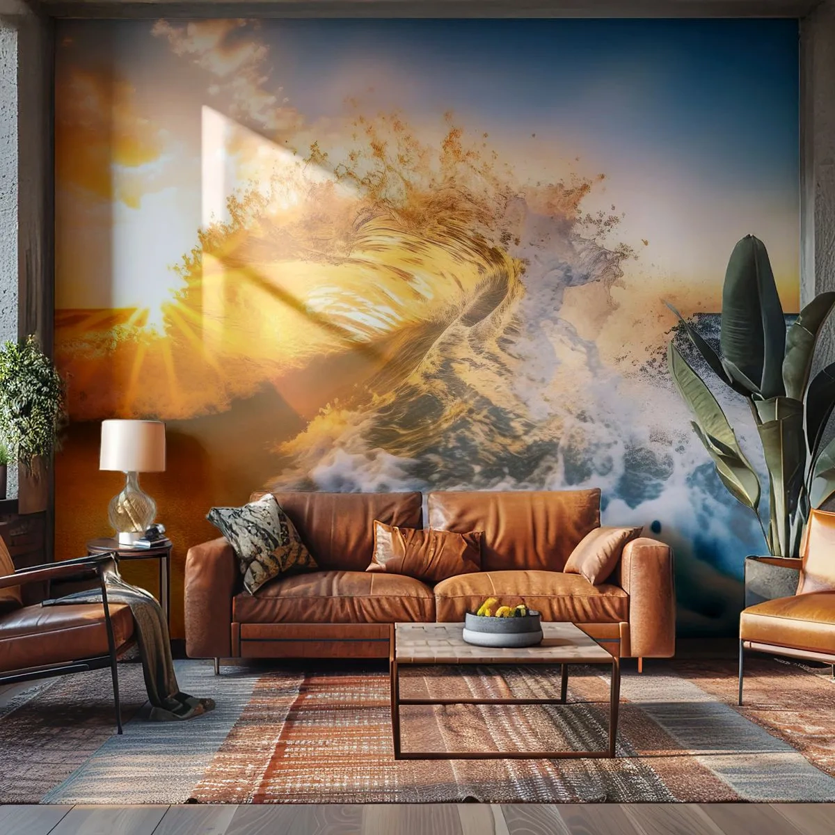 Papier Peint Autocollant Deluxe Sticker - S'amuser dans le sable - Vague, Mer, Eau - 250x175 cm