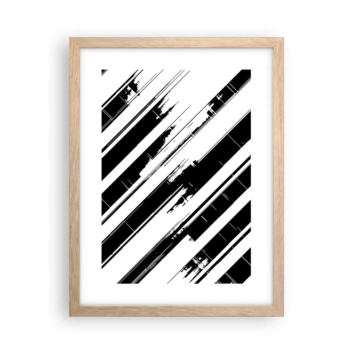 Affiche dans un chêne clair - Poster - Une composition intense et dynamique - 30x40 cm