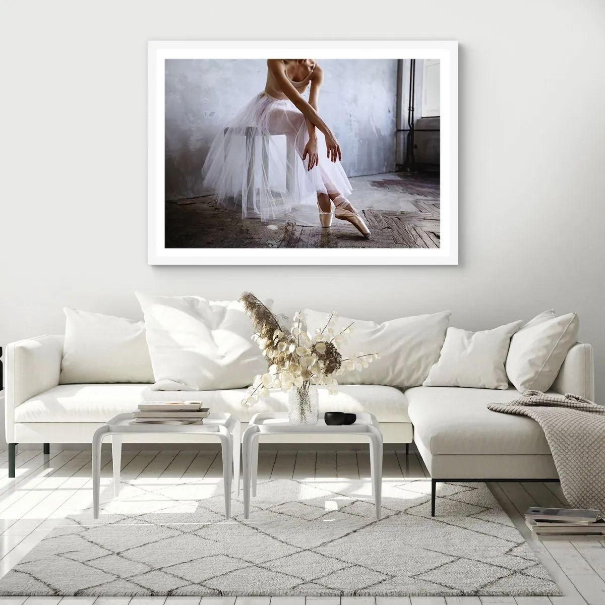 Affiche dans un cadre blanc - Poster - Avant que les lumières de la rampe ne clignotent - 70x50 cm