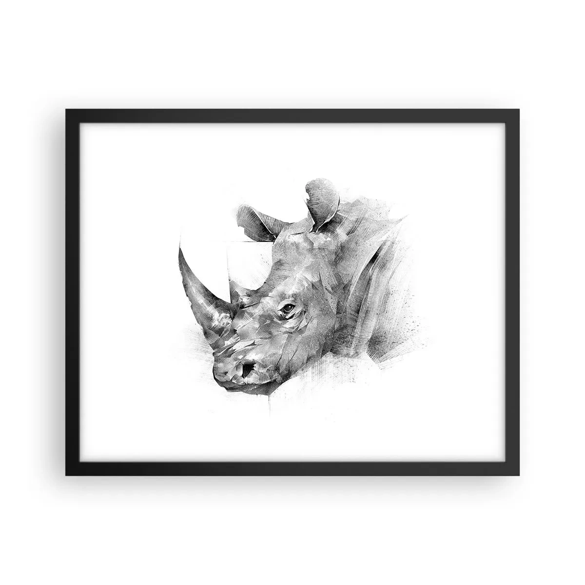 Affiche dans un cadre noir - Poster - Potrait africain - 50x40 cm