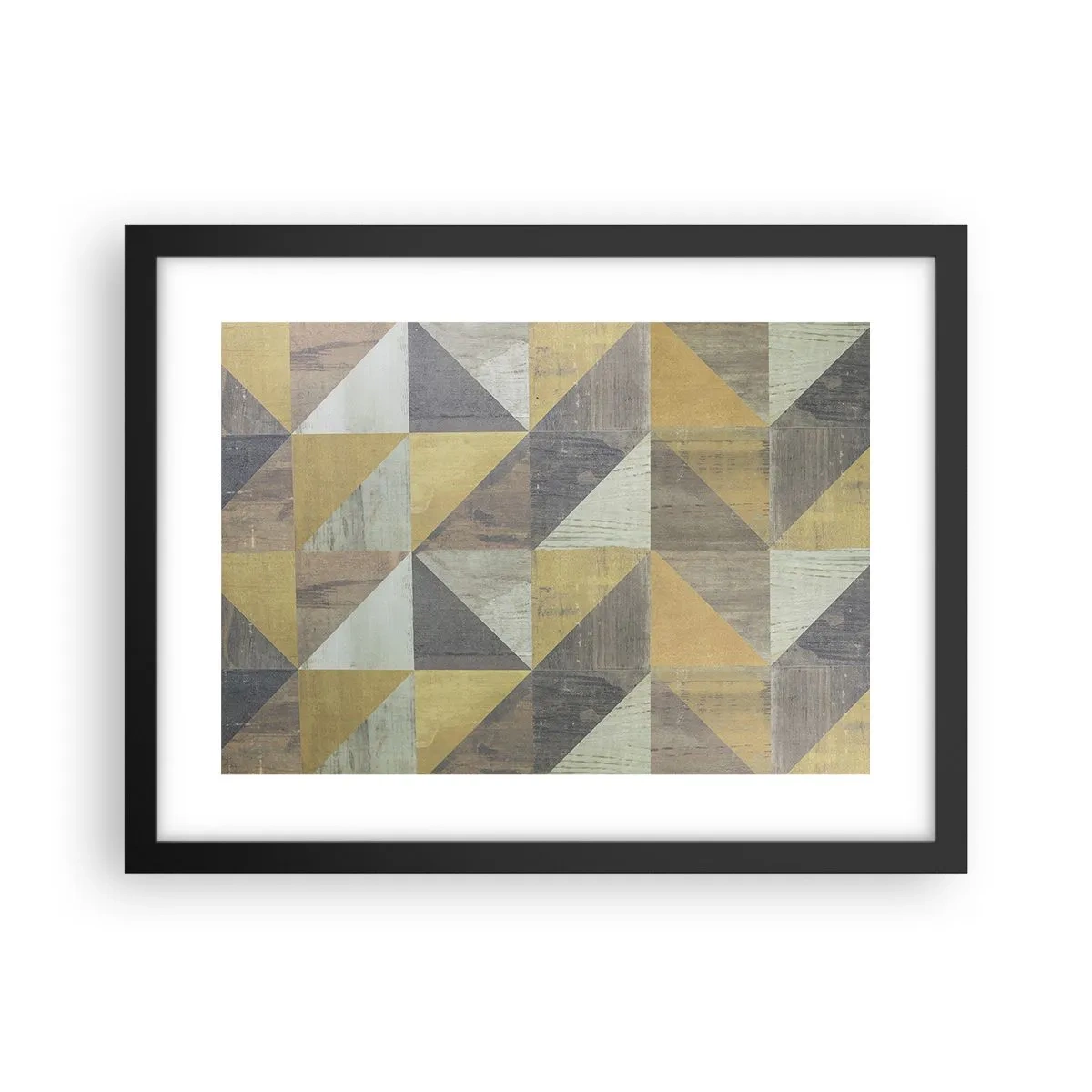 Affiche dans un cadre noir - Poster - Suivant l'angle du triangle - 40x30 cm