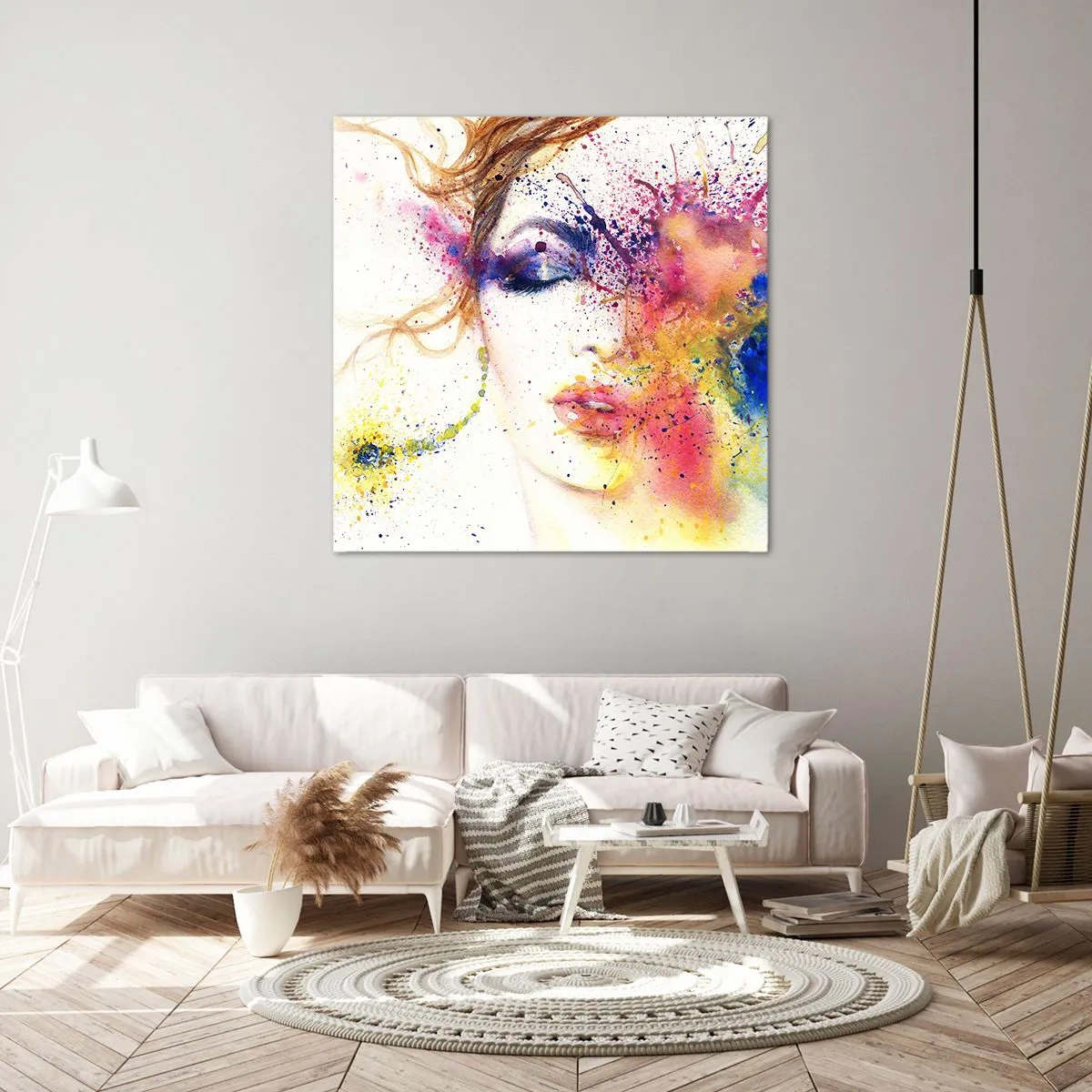 Impression sur toile - Image sur toile - Vertiges arc-en-ciel - 50x50 cm