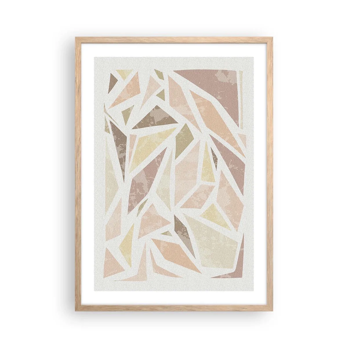 Affiche dans un chêne clair - Poster - Composition de vitraux - 50x70 cm