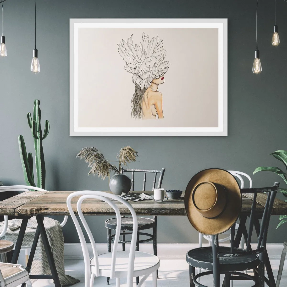 Affiche dans un cadre blanc - Poster - Beauté couronnée - 91x61 cm