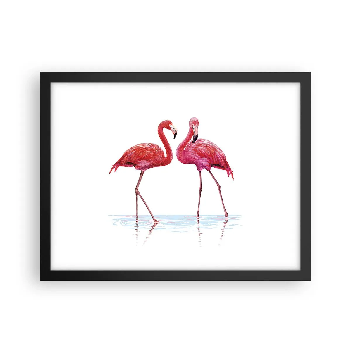 Affiche dans un cadre noir - Poster - Rendez-vous rose - 40x30 cm