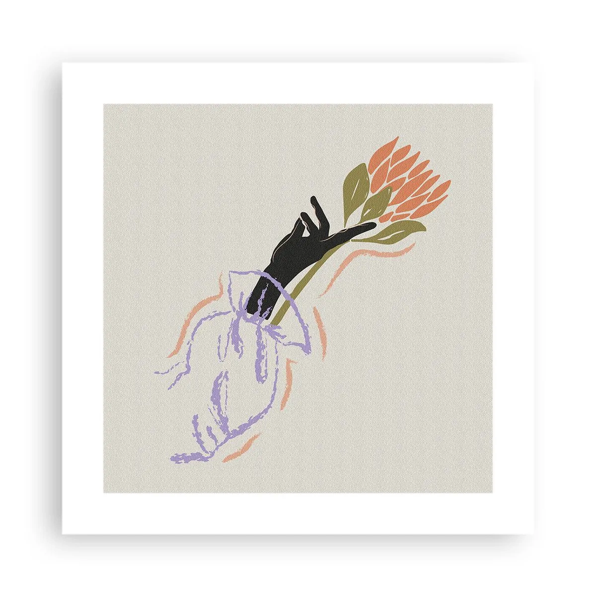 Affiche - Poster - Touche fraternelle - 40x40 cm