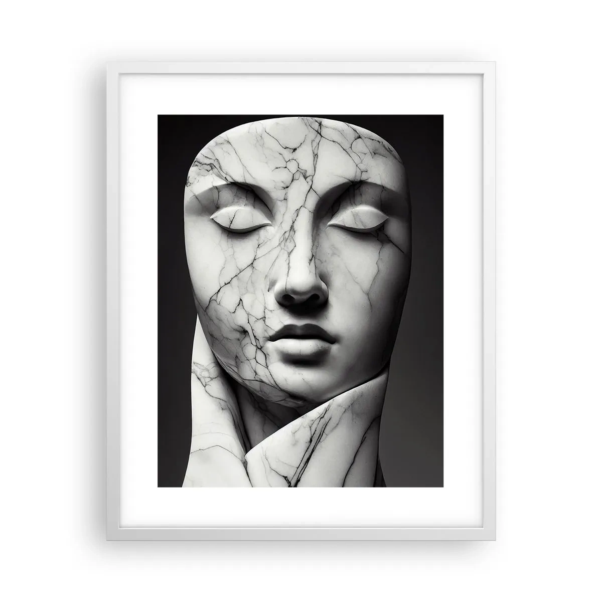 Affiche dans un cadre blanc - Poster - Marmurowe kształty - 40x50 cm