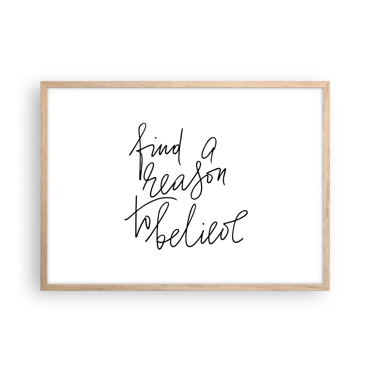 Affiche dans un chêne clair - Poster - C'est possible - 70x50 cm