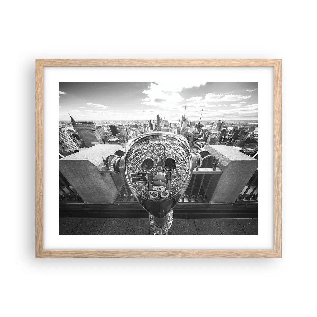 Affiche dans un chêne clair - Poster - Ville sur les villes - 50x40 cm