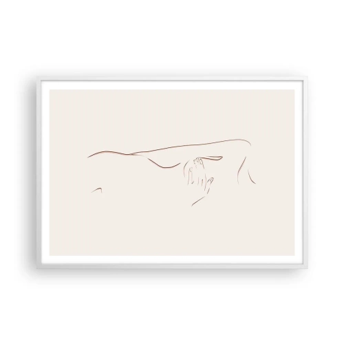 Affiche dans un cadre blanc - Poster - La forme du désir - 100x70 cm