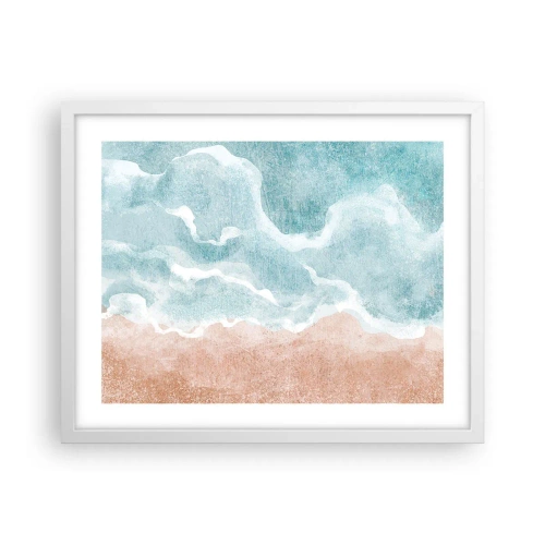 Affiche dans un cadre blanc - Poster - Abstraction du nuage - 50x40 cm