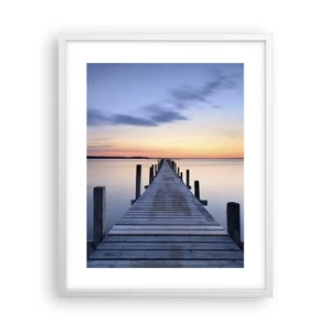 Affiche dans un cadre blanc - Poster - Le calme d'un crépuscule serein - 40x50 cm