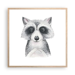 Affiche dans un chêne clair - Poster - Un moment pour s'émouvoir - 60x60 cm