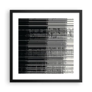 Affiche dans un cadre noir - Poster - Ondes et vibrations - 40x40 cm