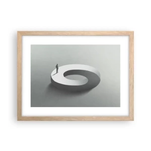 Affiche dans un chêne clair - Poster - Et sois intelligent ici - 40x30 cm