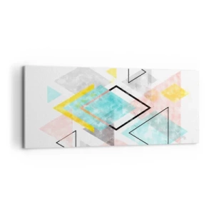 Impression sur toile - Image sur toile - Géométrie facile - 100x40 cm