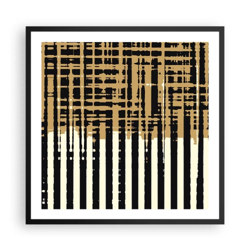 Affiche dans un cadre noir - Poster - Abstraction architecturale - 60x60 cm