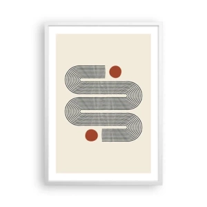 Affiche dans un cadre blanc - Poster - Du début à la fin - 50x70 cm