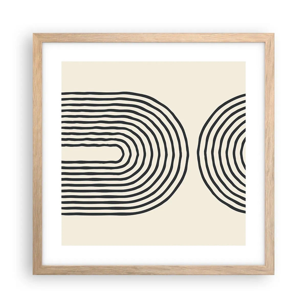 Affiche dans un chêne clair - Poster - Dans un instant... - 40x40 cm