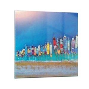 Impression sur verre - Image sur verre - Une vue à vol d'oiseau - 40x40 cm