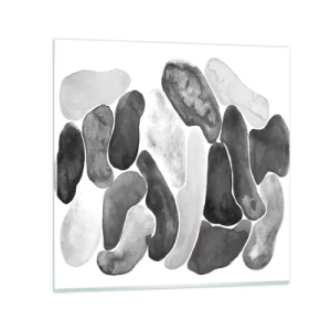 Impression sur verre - Image sur verre - Abstraction rocheuse - 60x60 cm